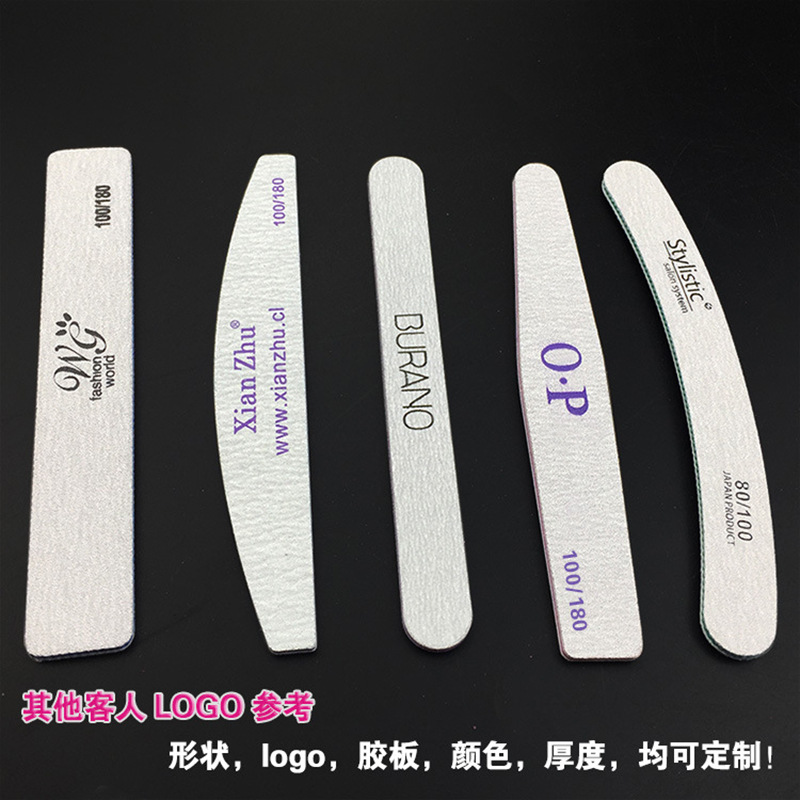 美甲工具打磨砂条修甲修型指甲锉卸甲油胶直圆形菱形锉条厂家直销细节图