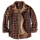 美码格子衬衫亚马逊jacket男装外套跨境加绒大码冬季保暖纯棉夹克