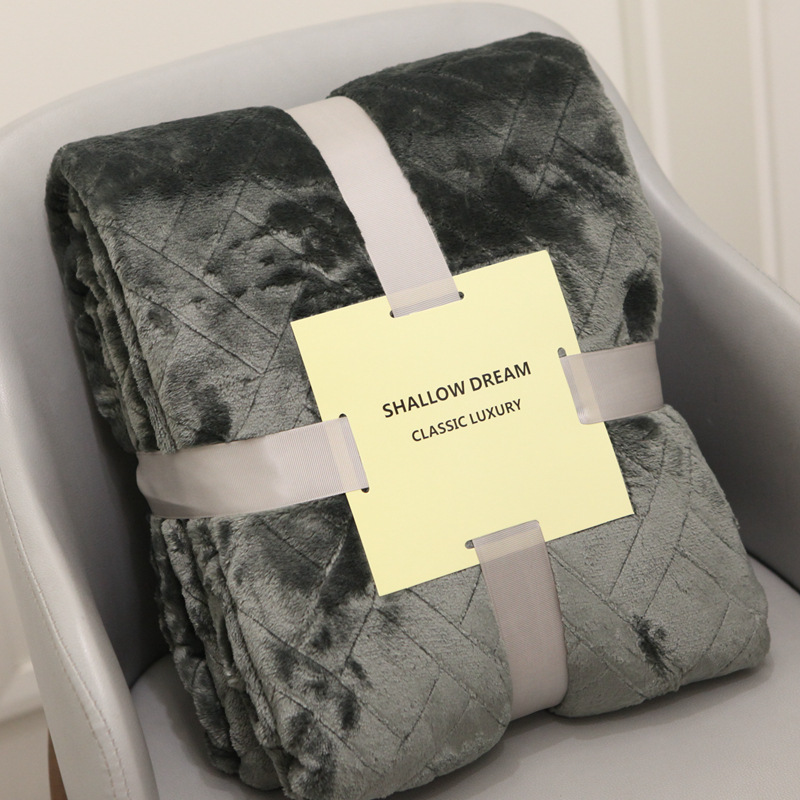 Stock Coral Flannel Blanket Embowel Cut Jacquard And Other Styles Of Foreign Trade Export Bedding Special details Picture