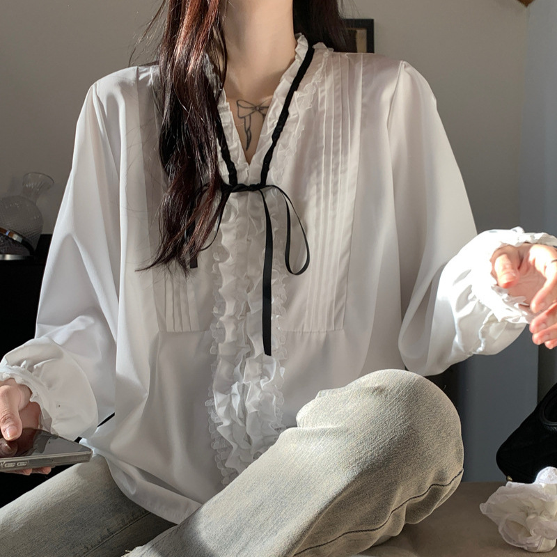 女式衬衫实物图