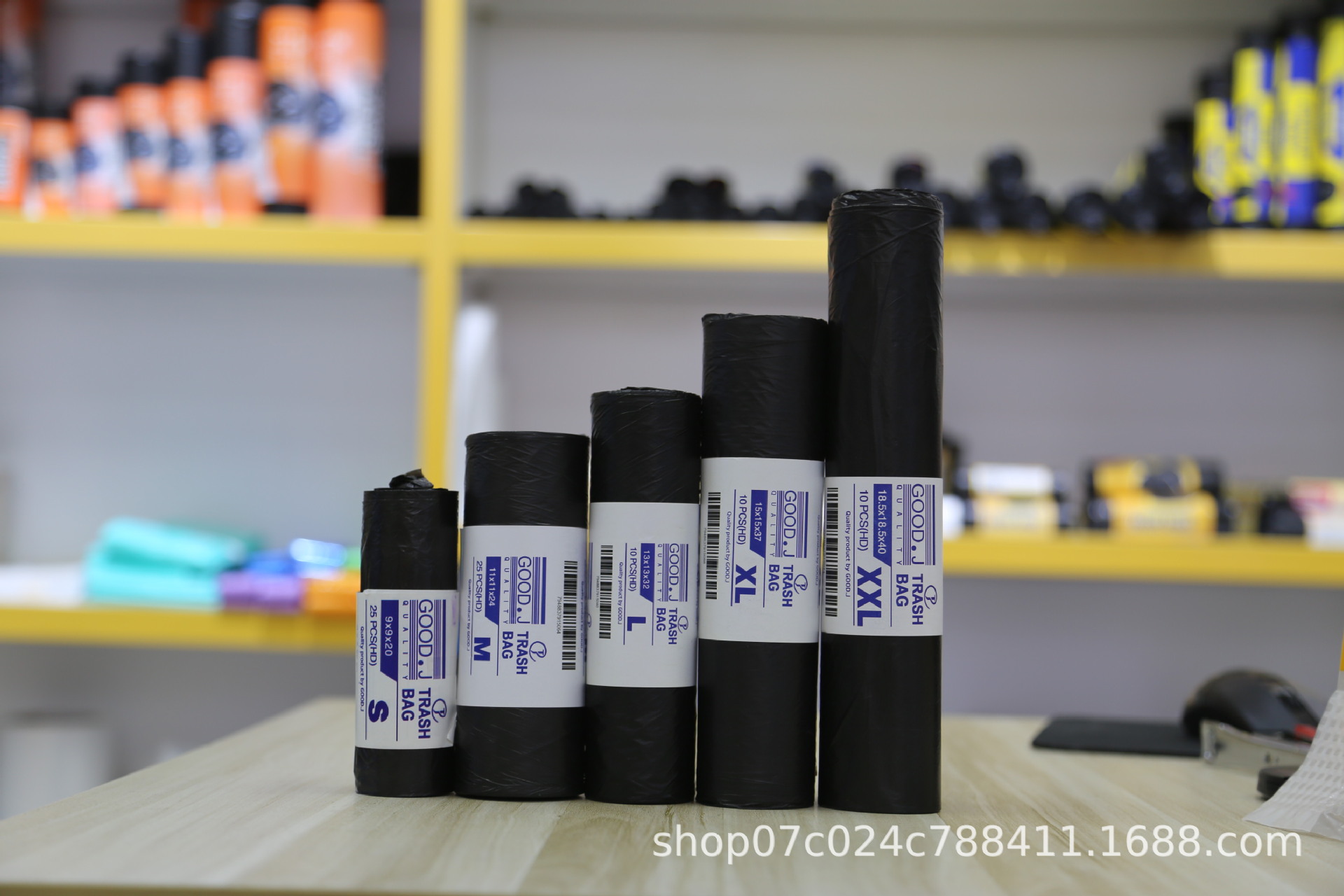 东南亚菲律宾跨境外贸平口垃圾袋黑色全尺寸厂家直供批发详情1