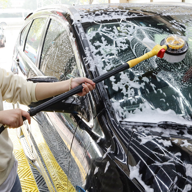 Car wash mop, soft bristle cleaning, multi-functional car wash tool, long-handled extended brush, car brush details Picture