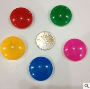 圆形普磁彩色带壳普通磁铁 教学办公磁钉 吸铁石 夹便签 黑色磁铁