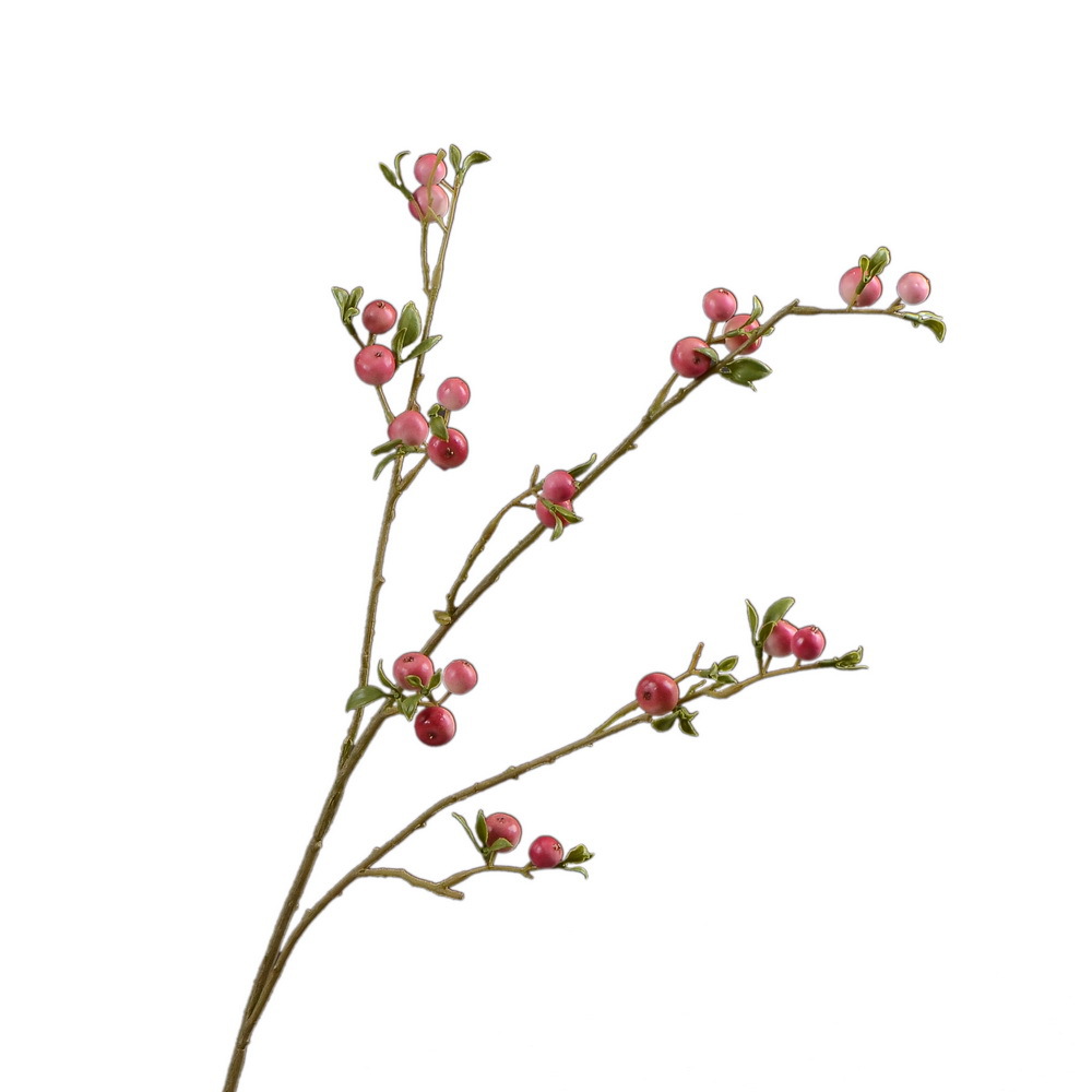 Factory direct sales of simulated small apple branches with leaves for home entrance and hotel soft decoration, as well as simulated fruit branches of the money fruit Item Picture