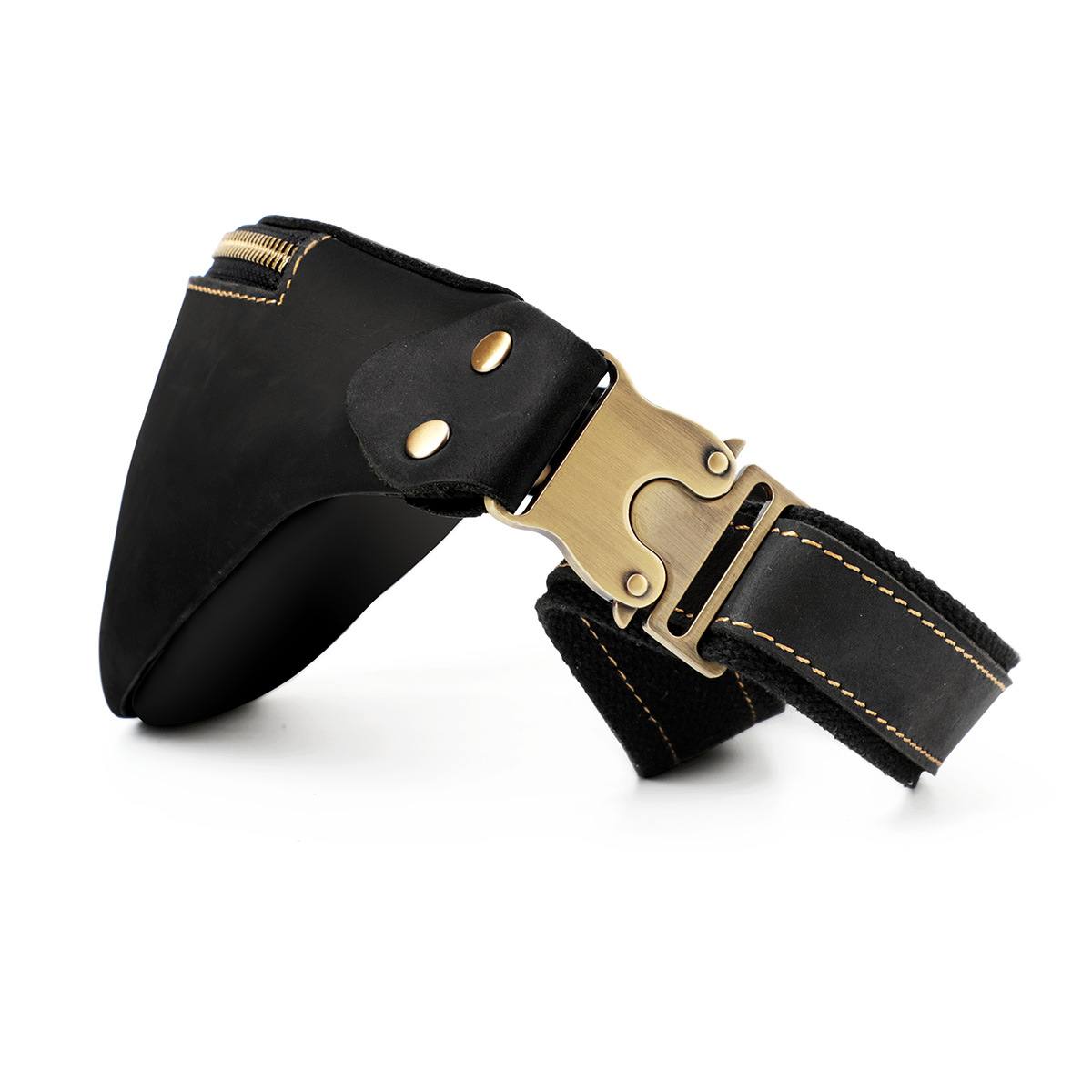 Retro Mad Horse Cowhide Amazon Source Men's Waist Pack Europe And The United States Trend Leather Men Bag Cross-Border A Piece Of Hair Item Picture
