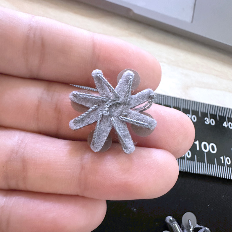 约2.4CM亮片水钻串珠十字雪花小花服装鞋包饰品配件花朵百搭详情20