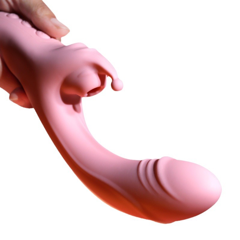 Sucking vibration rod, silicone internal vibration and external suction masturbation rod, female adult toy massage export Specification drawing