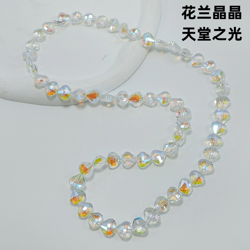 异型花兰水晶玻璃 花瓣珠子配饰 diy手串项链串珠散珠 手机链挂饰