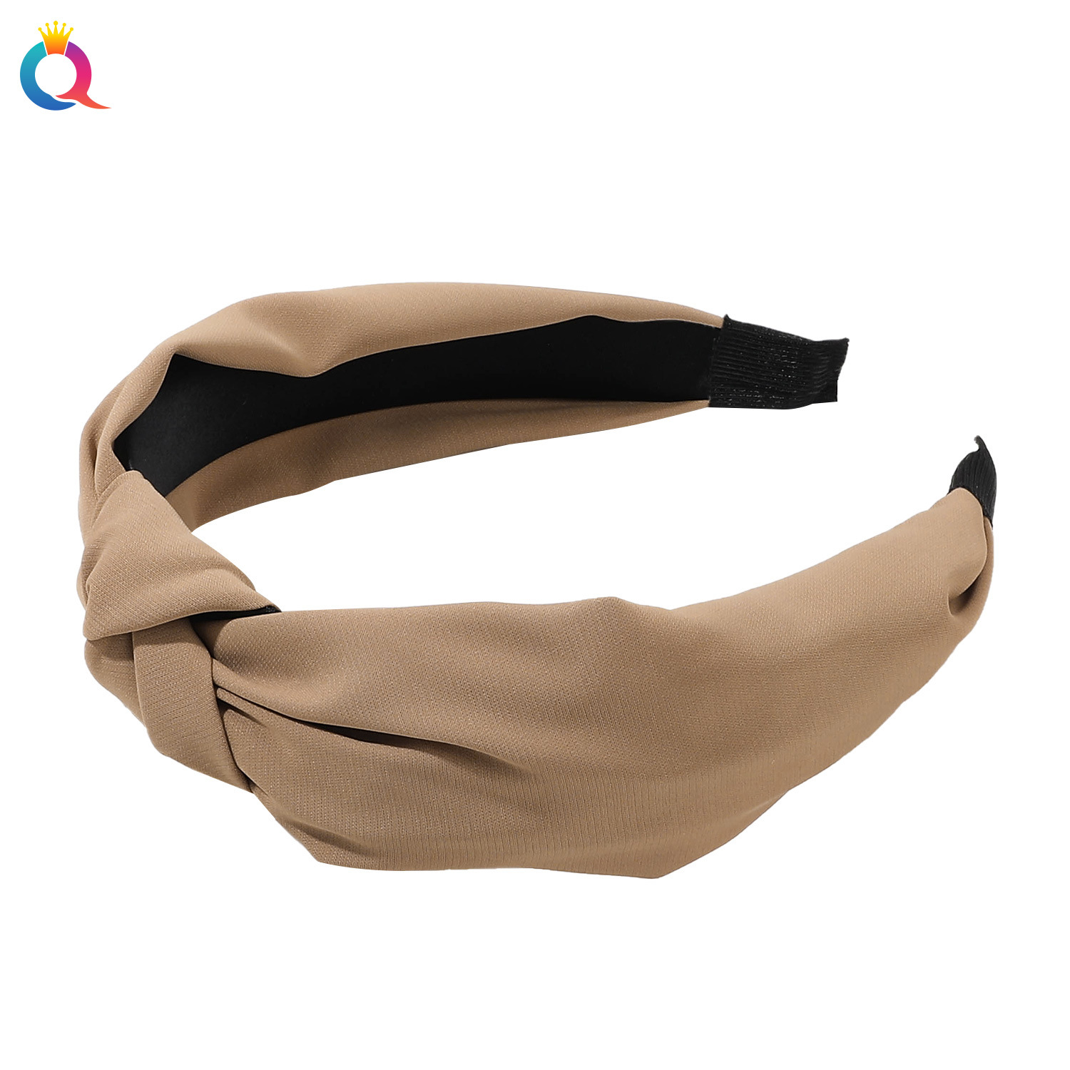 Qiyue Cross-border leopard Print knotted hair band Summer high-end wide-edge simple headband High top hair Hole Hair Accessory wholesale Item Picture