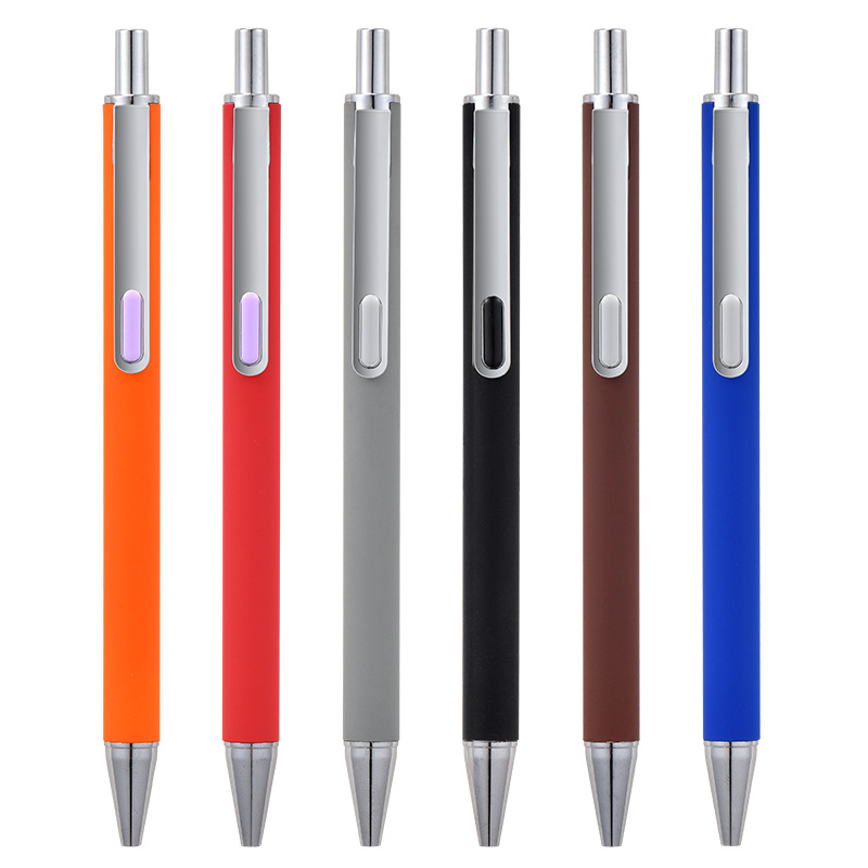 Touch Plastic Ballpoint Pen New Round According To The Pen Frosted Multi-Color Pen Signature Pen Printing Logo Production Item Picture
