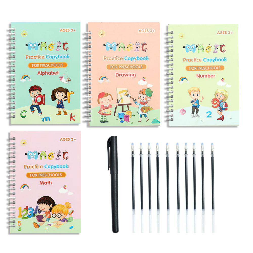 English children's first notch pen control copy character paste special pen training red book exercise book Item Picture