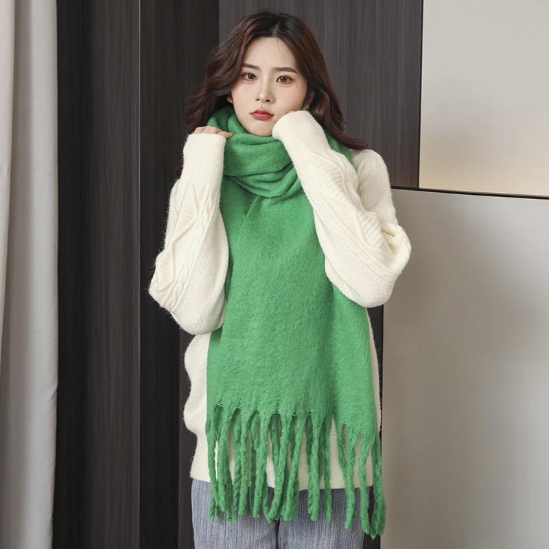 Cashmere Scarf For Women Winter Thickened Warm Ac Plaid Scarf Soft Waxy New Men's Autumn And Winter Scarf Wholesale details Picture