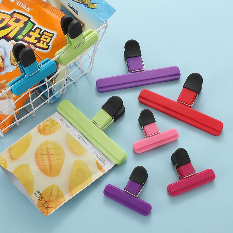 Kitchen T-shaped food sealing clip, potato chip snack packaging strong sealing clip, leak-proof and moisture-proof plastic bag sealing clip details Picture