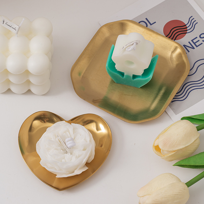 蜡烛金属底座托盘 欧式复古家居装饰摆件 香薰蜡烛金属烛台批发