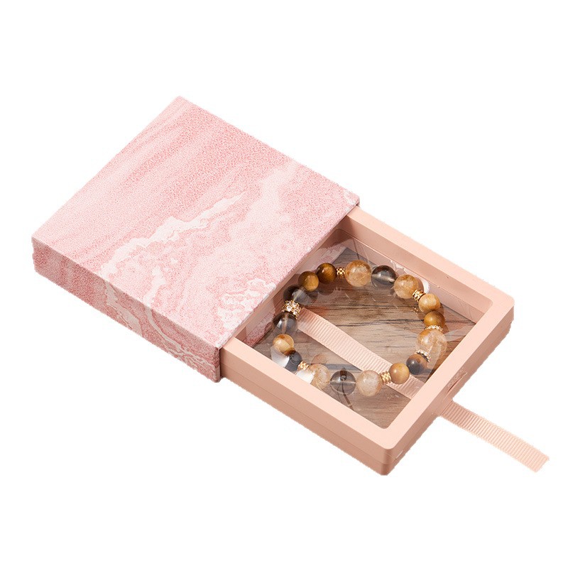 The Seven-color Danxia series transparent jewelry box, high-end pe box, suspended packaging box, fashionable accessory box, bracelet storage Item Picture