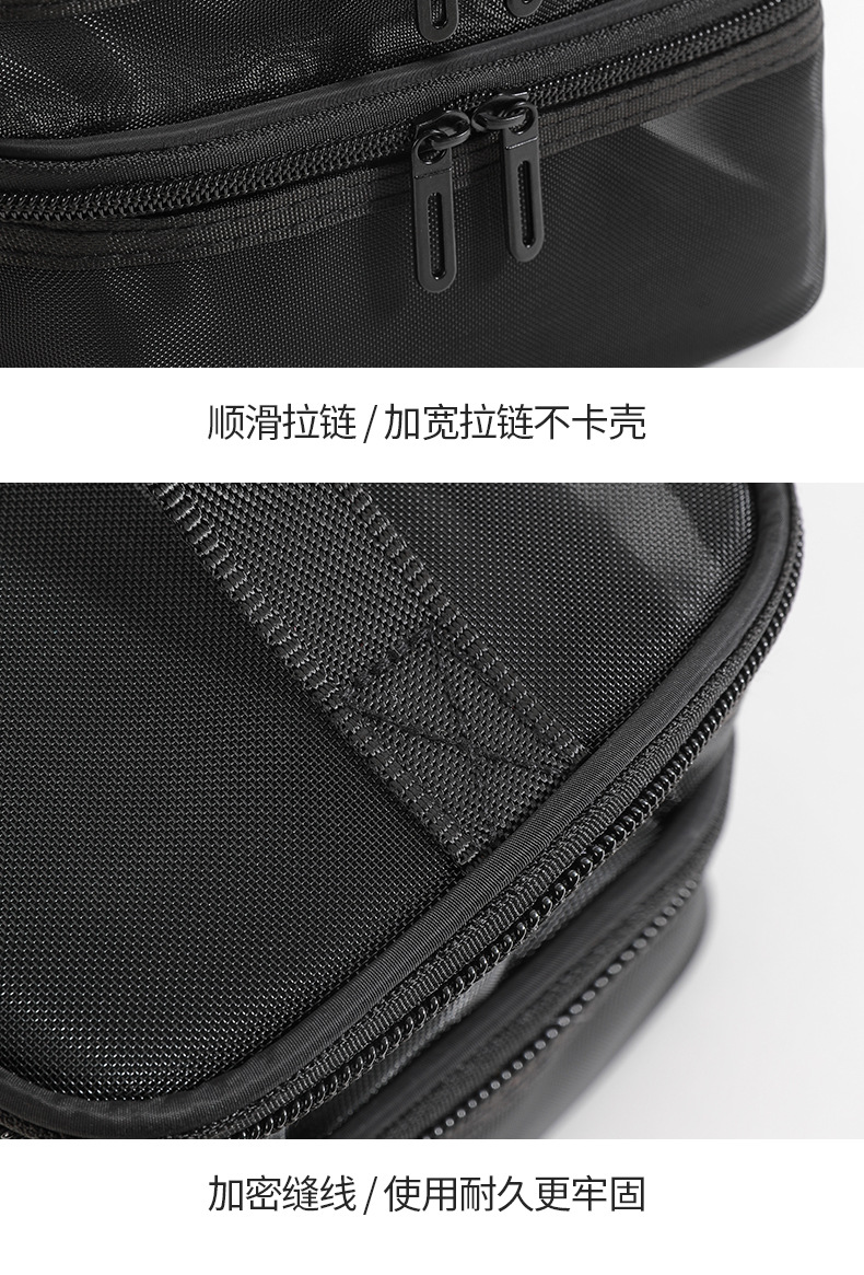 手提网纱化妆包大容量洗漱包便携式化妆品收纳包多功能网纱分装包详情13