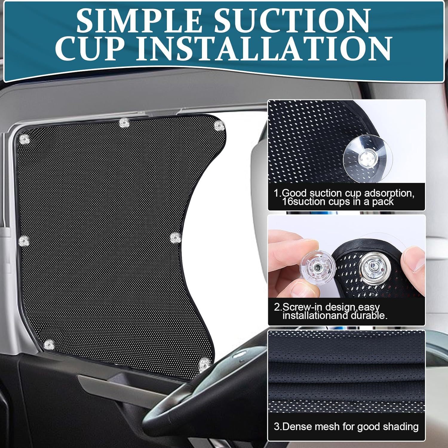 Cross border general purpose truck sunshade RV anti-glare anti-UV protective cover with suction cup side window sunshade details Picture