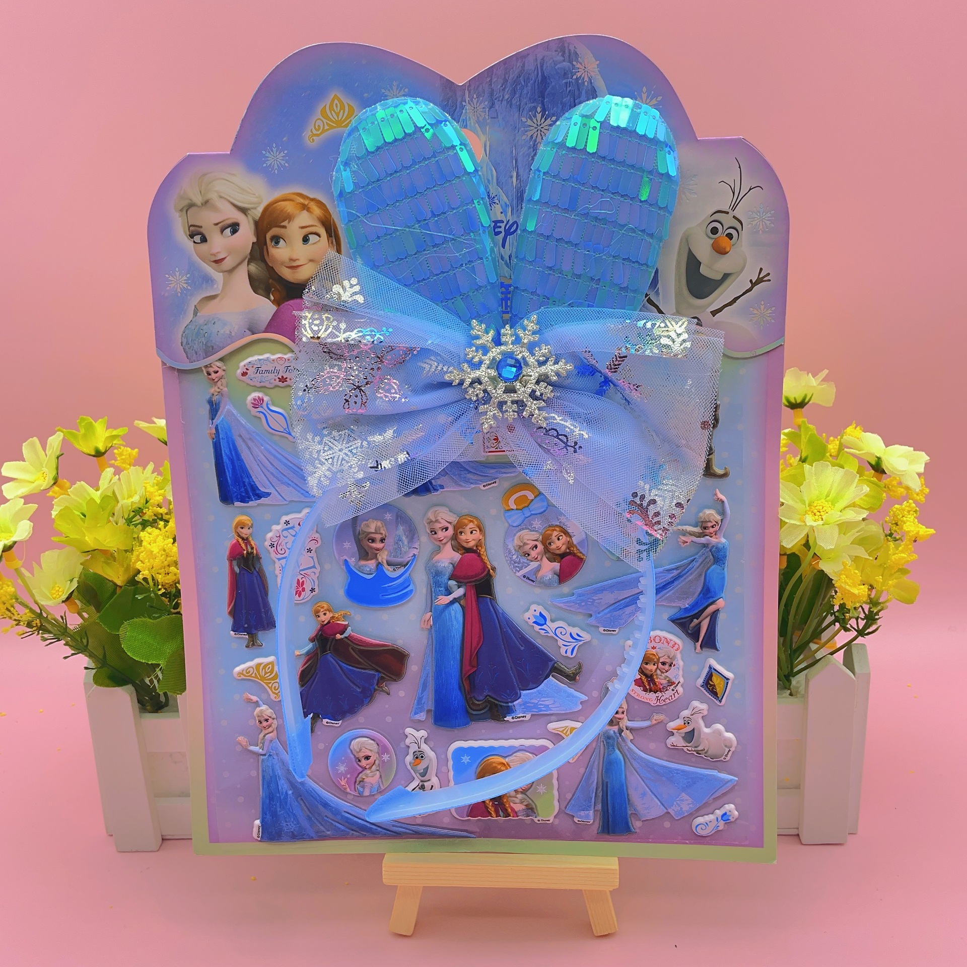 Children's Cartoon Bubble Paste Kindergarten Reward Early Education Creative Headband Paste Girls Hibiscus Skin Sticker Series Wholesale Application Scenario