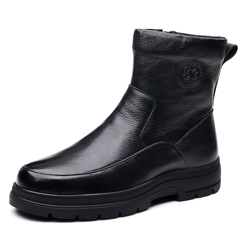 男士冬季靴子白底实物图