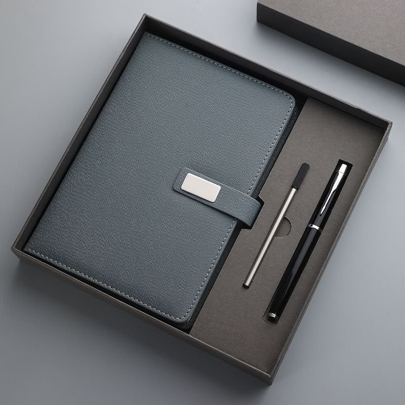 A5 Thickened Notebook Simple Business Office Notepad Enterprise Office Gift Box Laser Letching Can Print Logo Application Scenario
