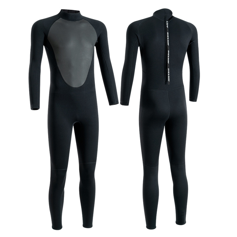 现货潜水服男保暖防寒3/5mm湿式冬泳连体浮潜防晒冲浪服女潜水衣