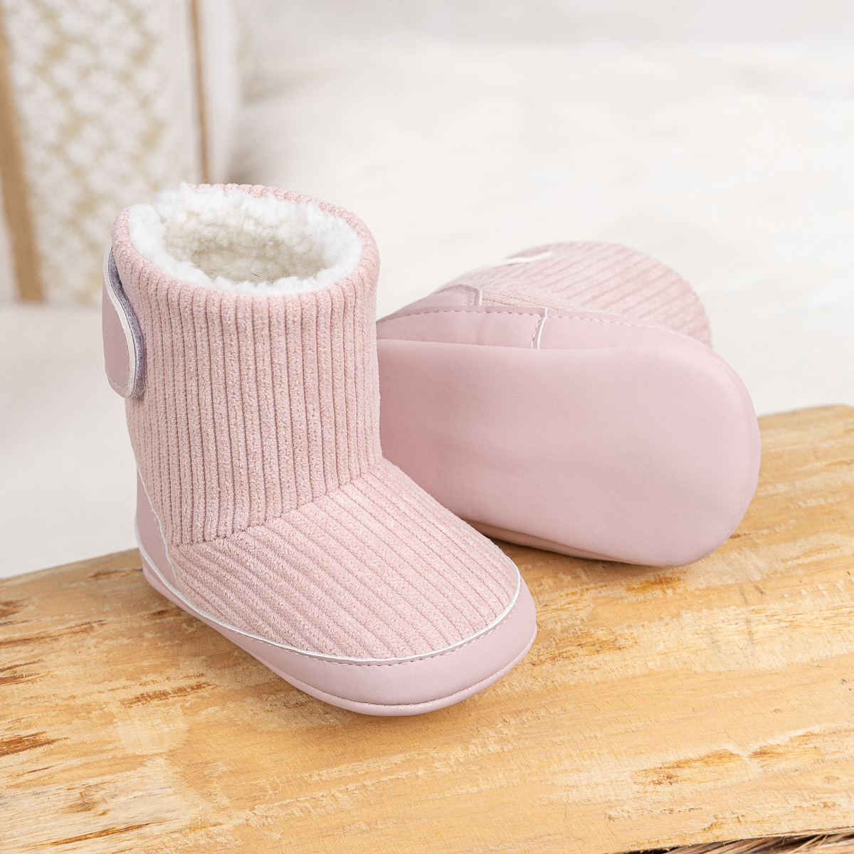 Amazon Cross-Border Winter Baby Shoes Warm Velcro Cotton Shoes And Soft Soled Baby Shoes details Picture