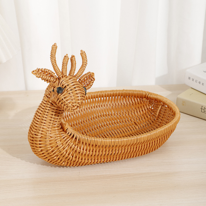 Multi-functional solid wood fruit box, Vietnamese snack decoration fruit plate, 8-inch soup plate set with plastic electroplating and acrylic printing Specification image