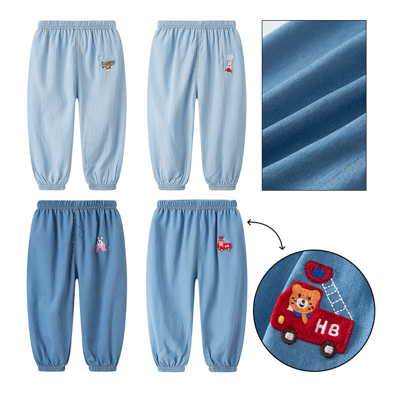 Hot-selling new styles of jeans, casual pants, Korean-style mosquito-proof pants and long pants for boys, girls and babies in spring and summer