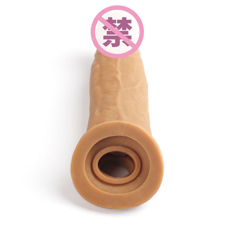 Spikes for men lengthened thick male stem set Male wear artificial dildo set adult sex toys Specification drawing