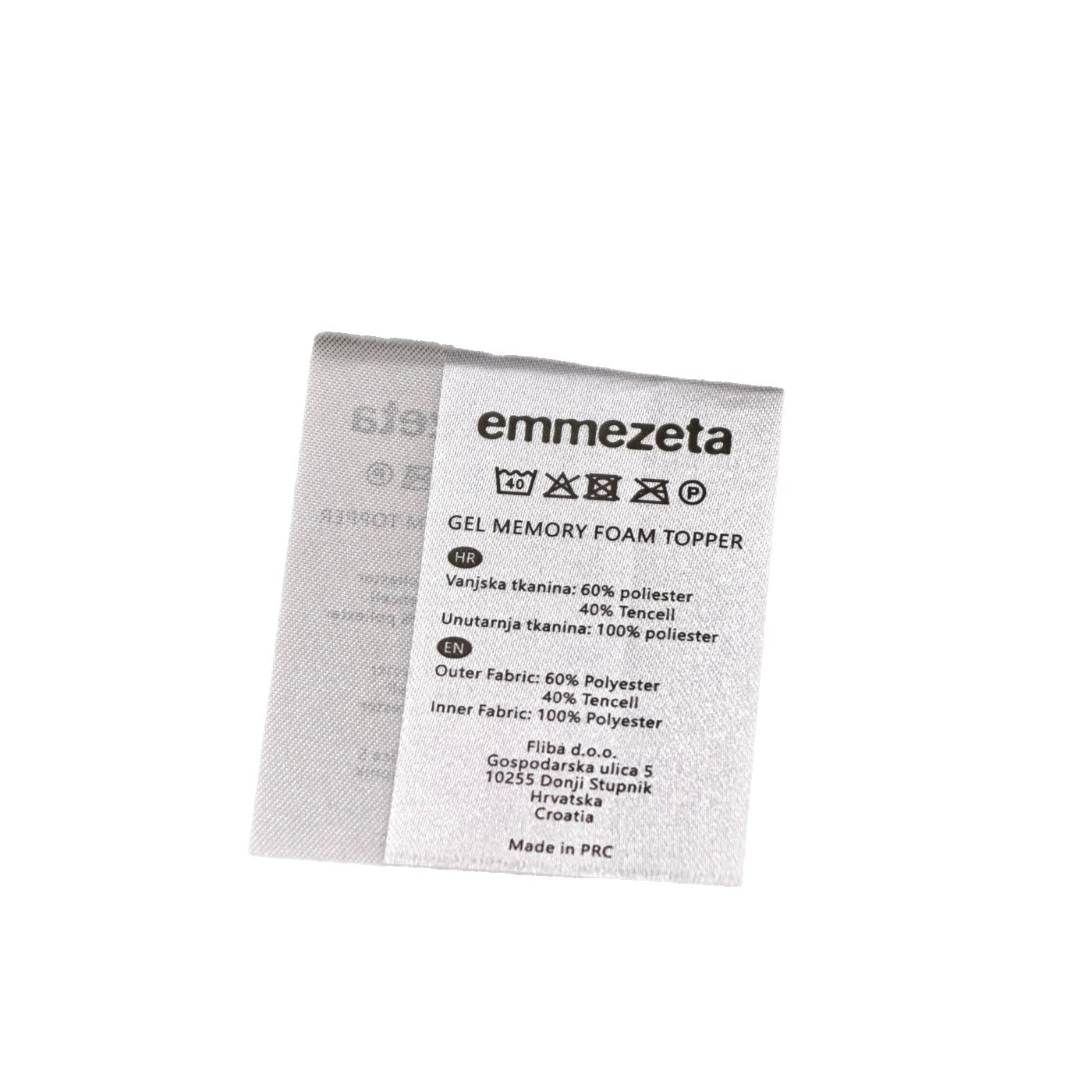 Customized colored eco-friendly satin wash labels, synthetic wash labels, clothes wash labels, shoe and hat collar labels, tape and silk ribbons Item Picture