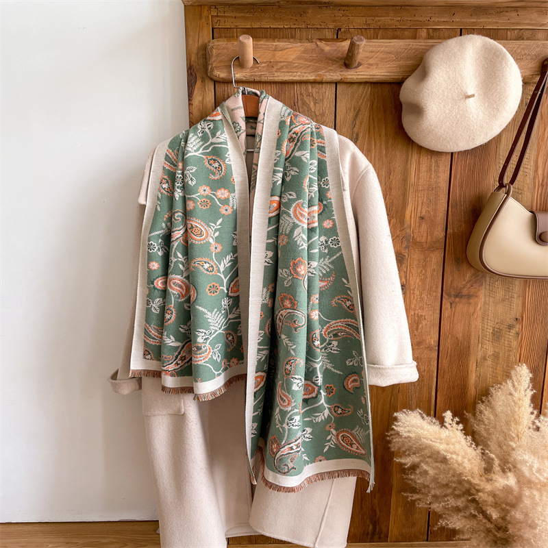 2023 New Imitation Cashmere Scarf Autumn And Winter Warm Scarf Korean Version Long Shawl Spot Wholesale Winter Thickening