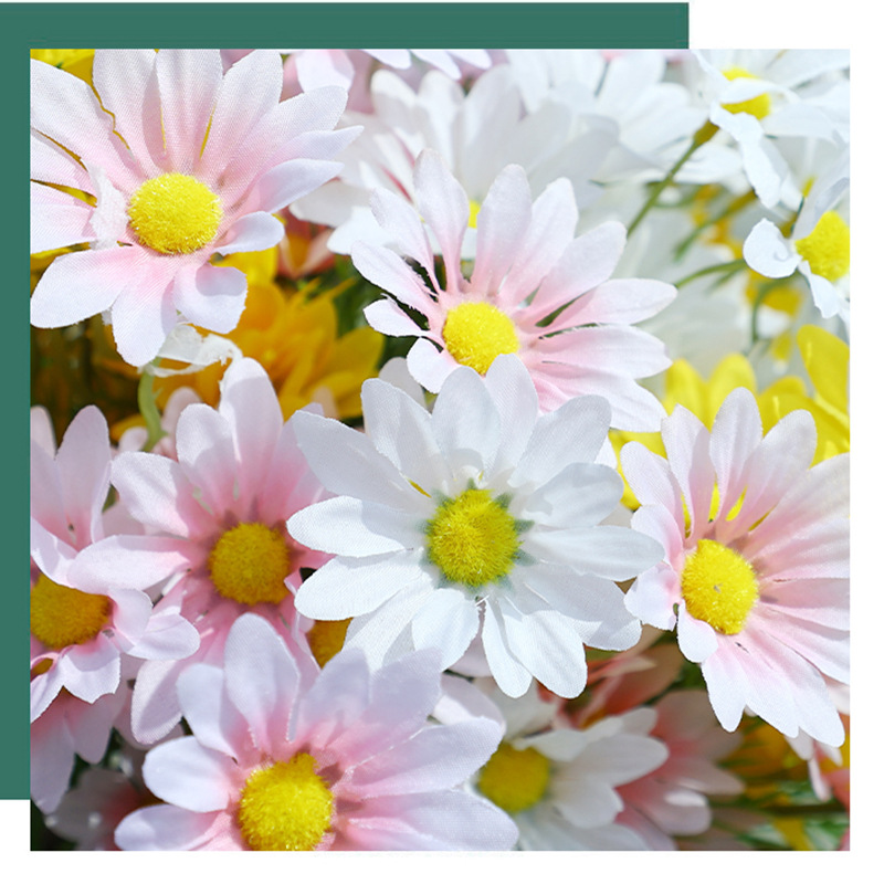Chamomile Simulation Small Daisy False Flower Living Room Setting Table False Flower Decoration Bouquet Flower Decoration Photo Props details Picture