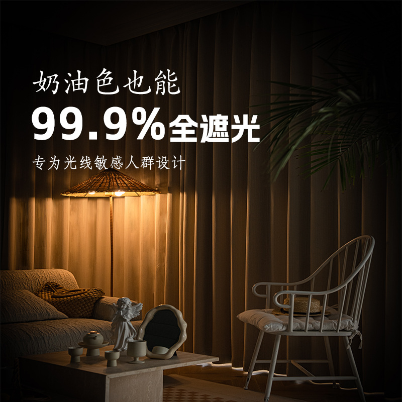 跨境亚马逊布拉格黑丝星级酒店工程物理隔音防晒全遮光窗帘布成品