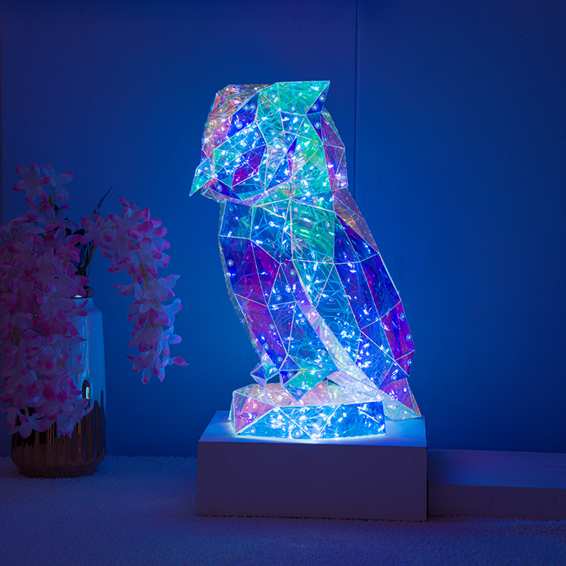 2023 Magic Cartoon Night Light Decoration Owl Creative Gift Girls Bar Atmosphere Light Graduation Gift Specification drawing