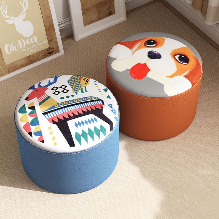 Children's sitting stool, fabric art low stool, solid wood small stool, shoe-changing stool, fashionable living room coffee table, sofa stool, household stool