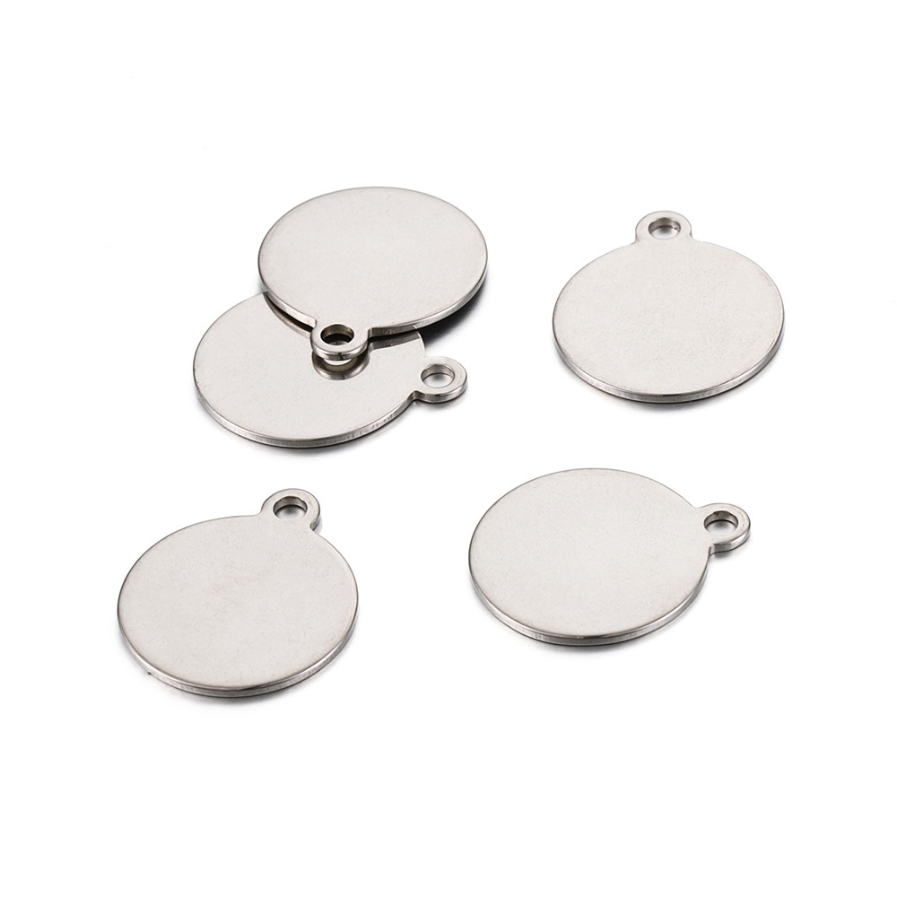 Metal pequeña etiqueta llavero colgante adorno colgante accesorios pet anti-pérdida etiqueta de equipaje rotulación láser numeración