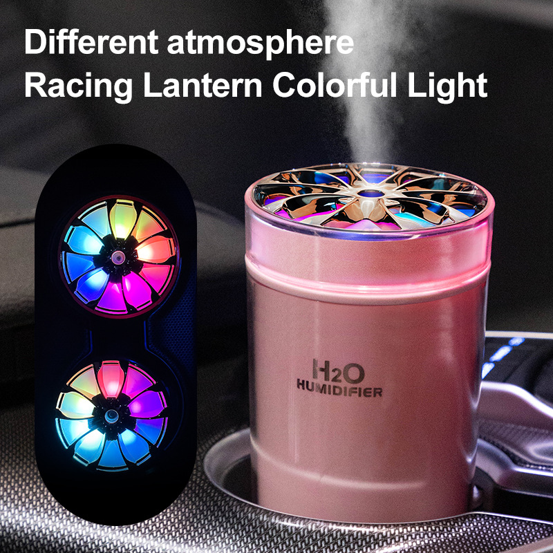 New cross-border car humidifier colorful atmosphere light aromatreatment humidifier desktop running horse lamp source manufacturers Specification drawing