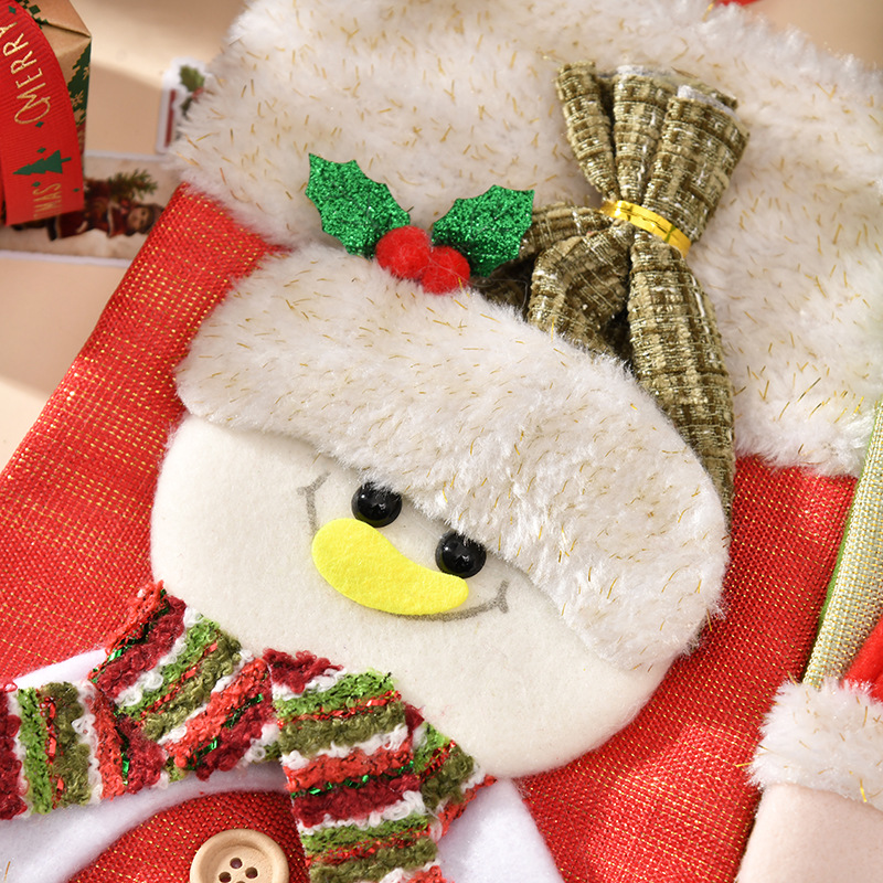 New Christmas Stockings Christmas Pendants Ornaments Embroidery Gift Bags Christmas Tree Ornaments Candy Bags Gift Bags Specification drawing