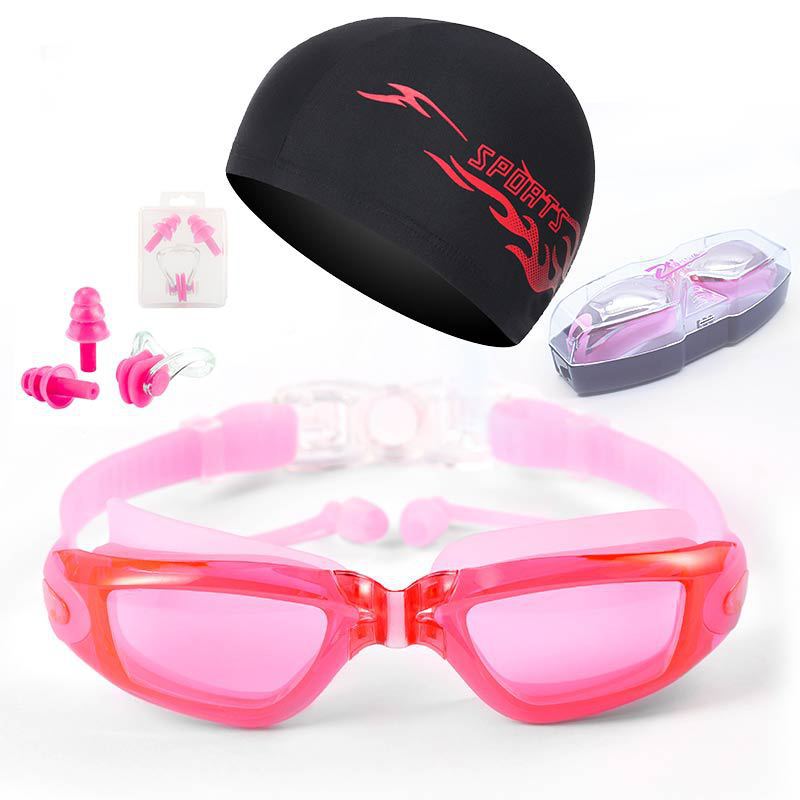 Manufacturers Direct Hd Waterproof And Anti-Fog Swimming Glasses For Men And Women Large Frame Electroplating Swimming Goggles With Earplugs Swimming Cap Equipment Application Scenario