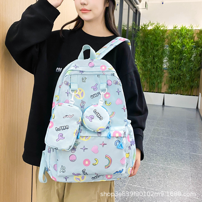 双肩包女生小学初中高中学生韩版高颜值甜美校园男生背包跨境外贸