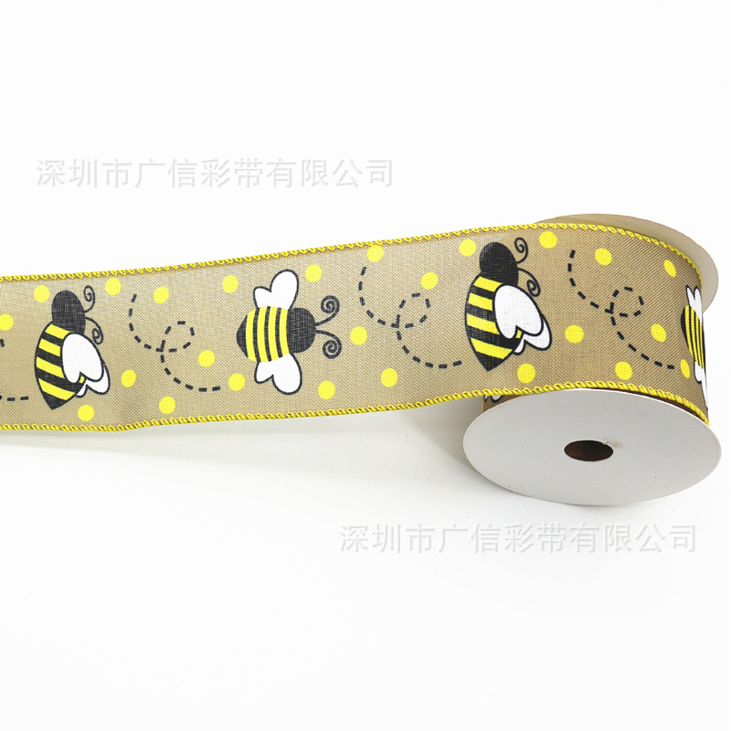 Summer Bee Festival Ribbon And Wire Edge Webbing
