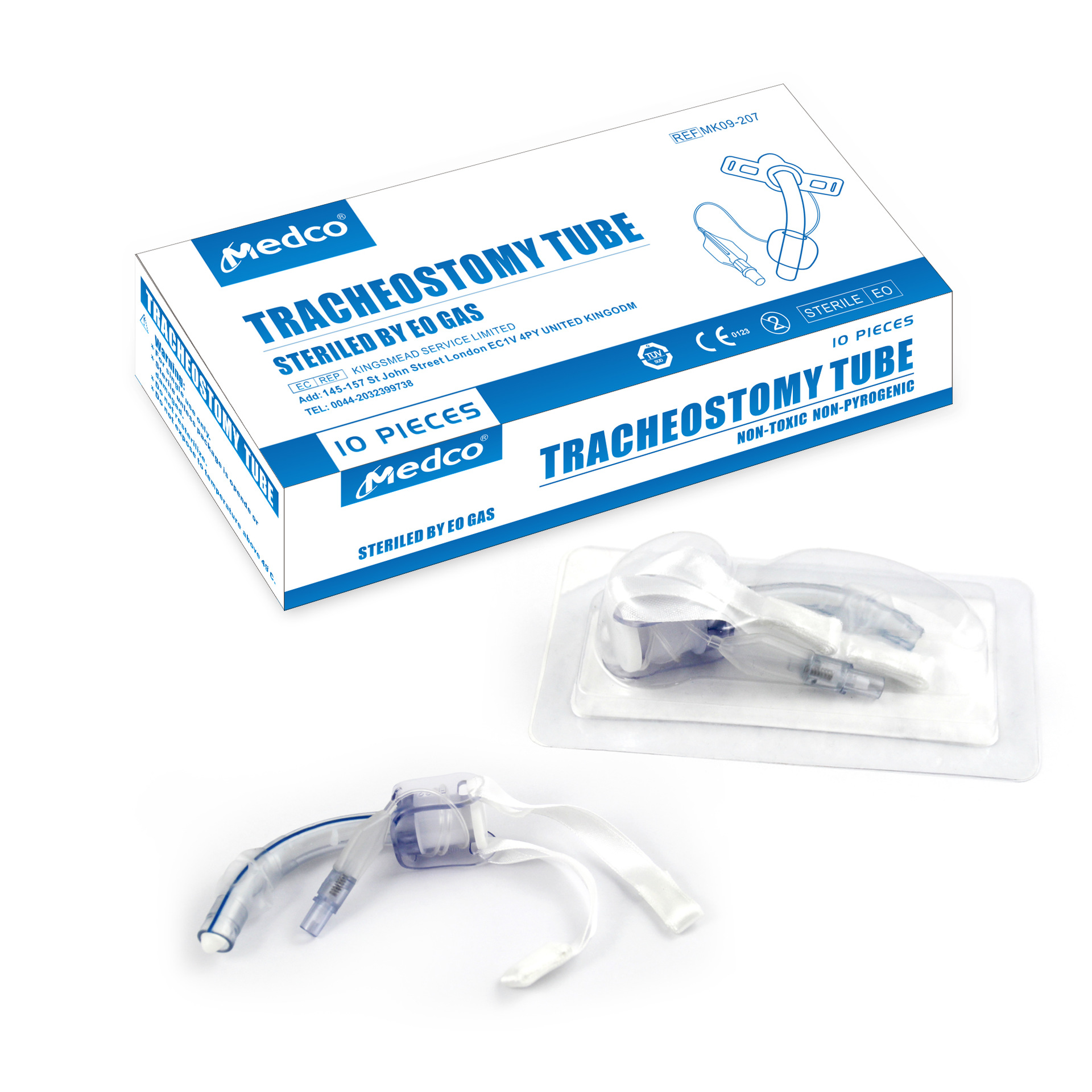 Cross-border exclusive for single-use tracheotomy and intubation with independent English packaging for adult and children's tracheas details Picture
