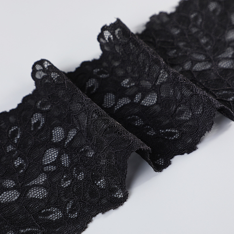 Factory direct supply of pink and black lace skirt, ship sock, lace, clothing accessories and accessories, 4.5cm nylon non-elastic lace Specification image