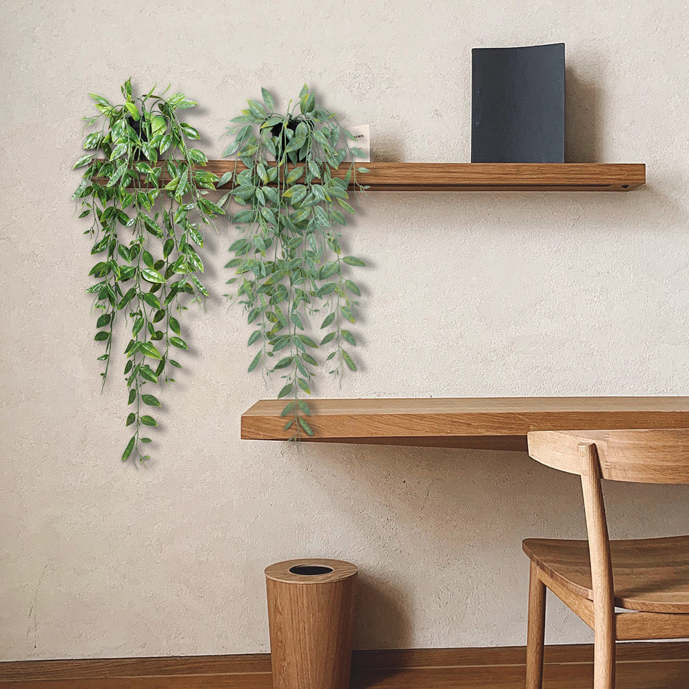 Amazon hanging potted plant combination home cabinet potted plant vertical bonsai indoor decoration green plant simulation potted plant Specification image