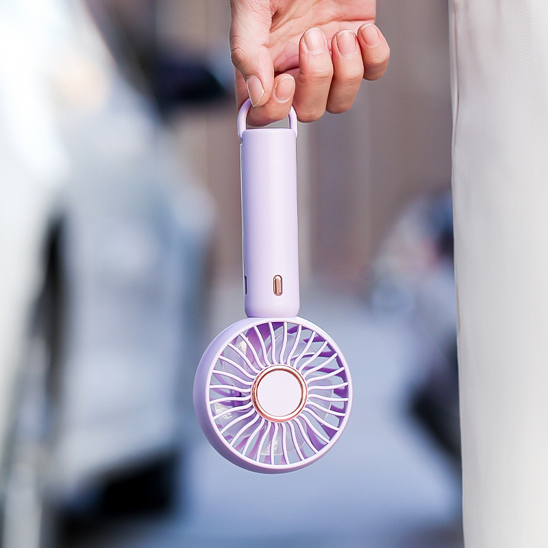 Wholesale usb small fan charging model gift Portable desktop bedside pocket mini 2025 new model handheld fan Specification image