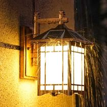 Solar wall light outdoor villa household wall balcony aisle light door Chinese wall light