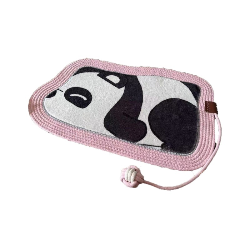 Woven cat scratching mat sleeping mat Cat's nest cat and dog sleeping mat scratch resistant wear-resistant household hand-woven fleece cloth non-slip Item Picture