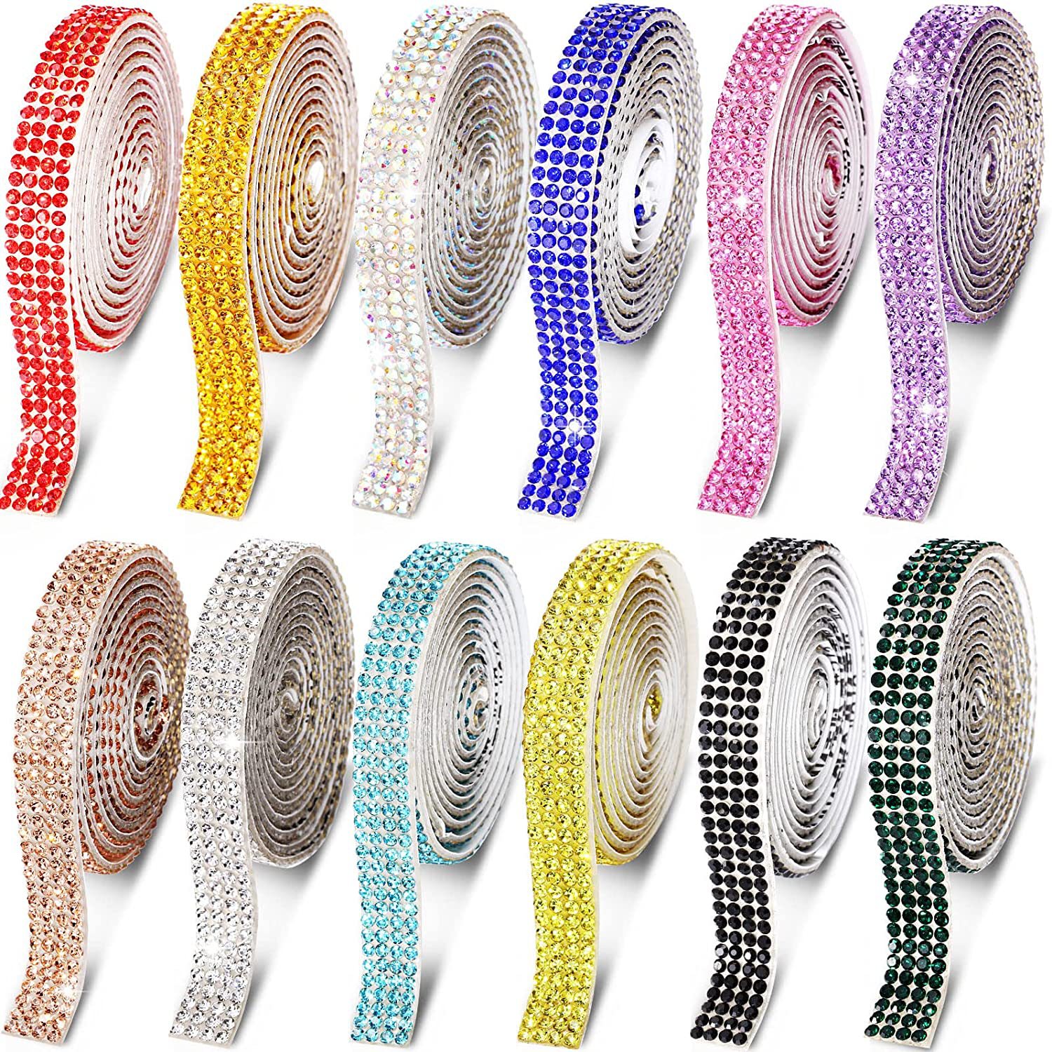 Cross-border goods water diamond self-adhesive code strips, DIY water diamond self-adhesive diamond strips, clothing accessories and accessories, hot melt adhesive diamond tapes details Picture