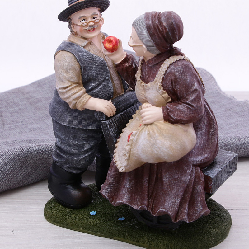 Resin Crafts Grandpa Grandma Series Together To Accompany The Old Man Creative Display Wedding Gifts Item Picture