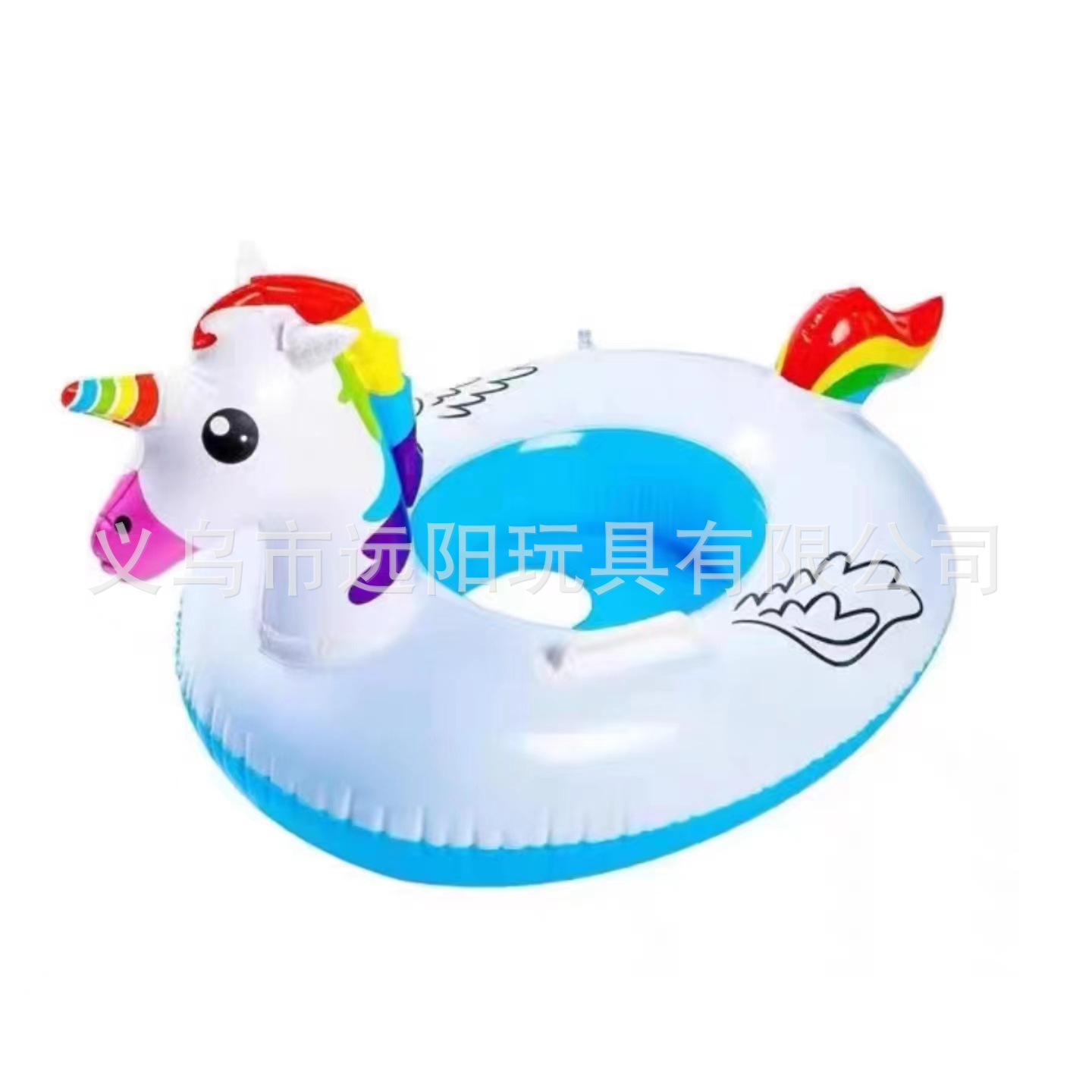 Swimming rings, children's thickened inflatable baby armpit seat rings, 3 children's life buoys, 1-5 years old flip animal swimming rings details Picture
